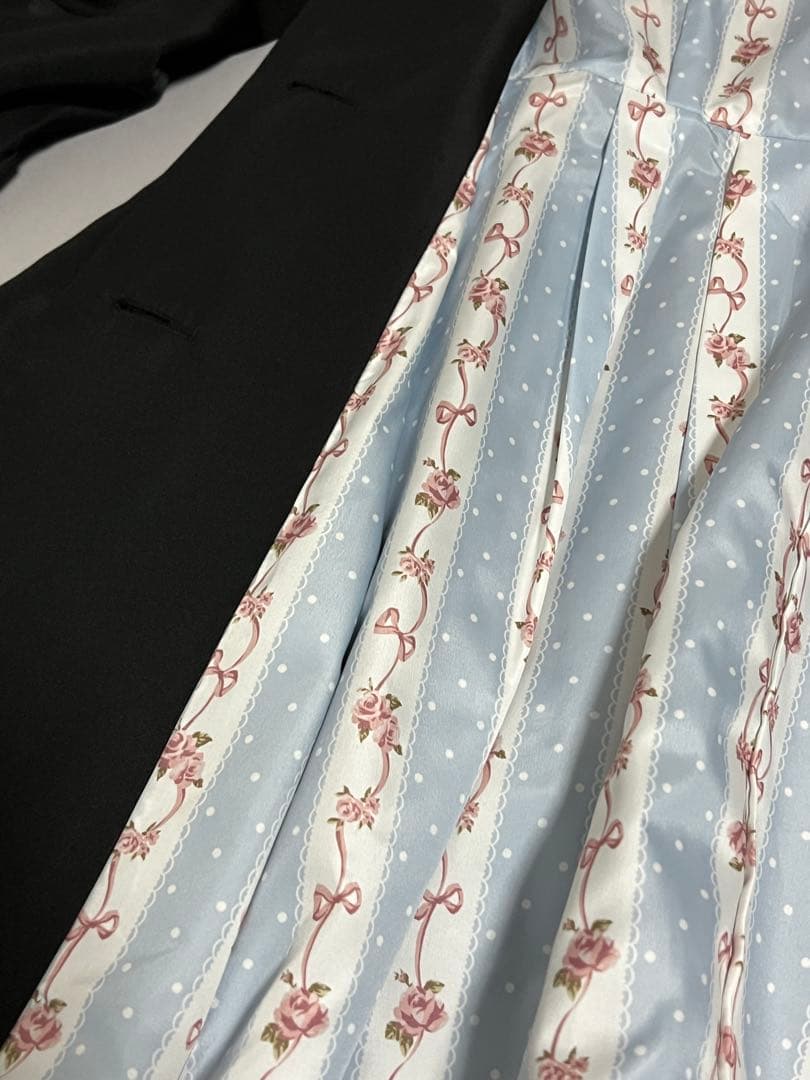 【2月中値下げ】ガーリーリボントレンチコート黒 kawaii Chalmiere