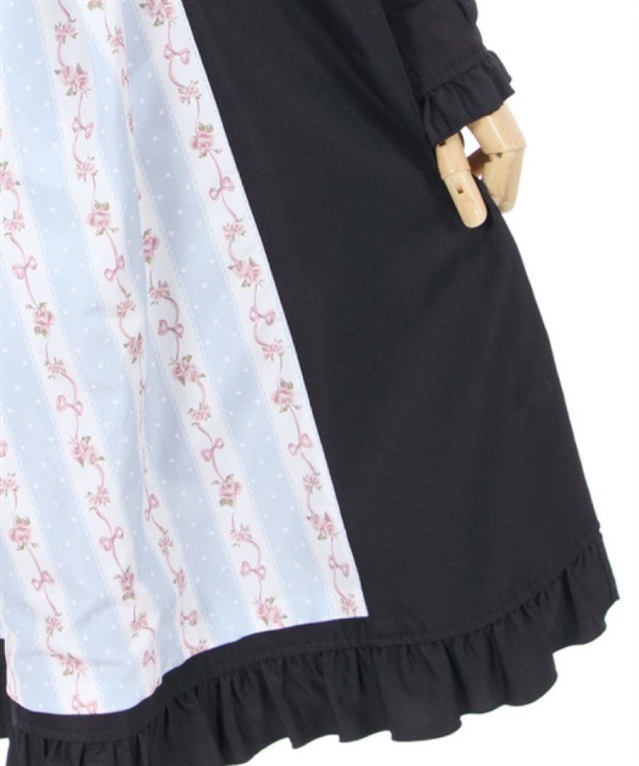 【2月中値下げ】ガーリーリボントレンチコート黒 kawaii Chalmiere