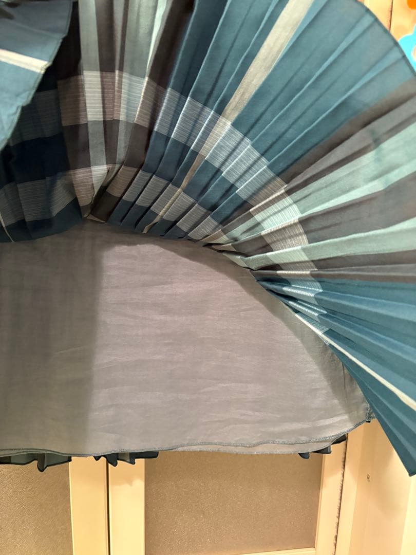 BURBERRY プリーツスカート 青系 チェック柄