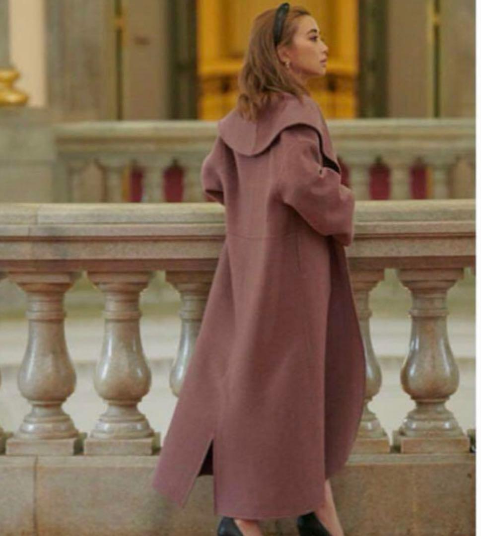 美品　eimy istoire エイミーイストワール　ダブルフェイスガウンコート