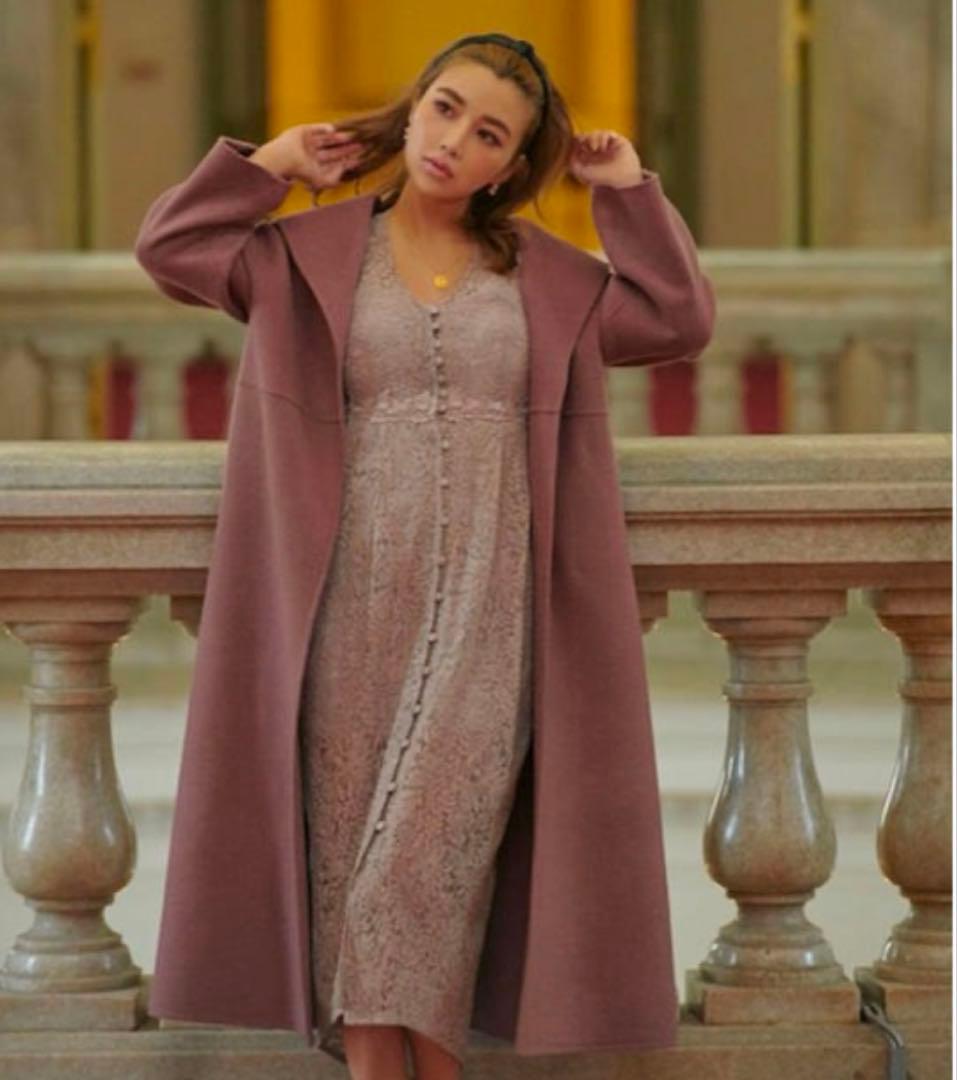 美品　eimy istoire エイミーイストワール　ダブルフェイスガウンコート