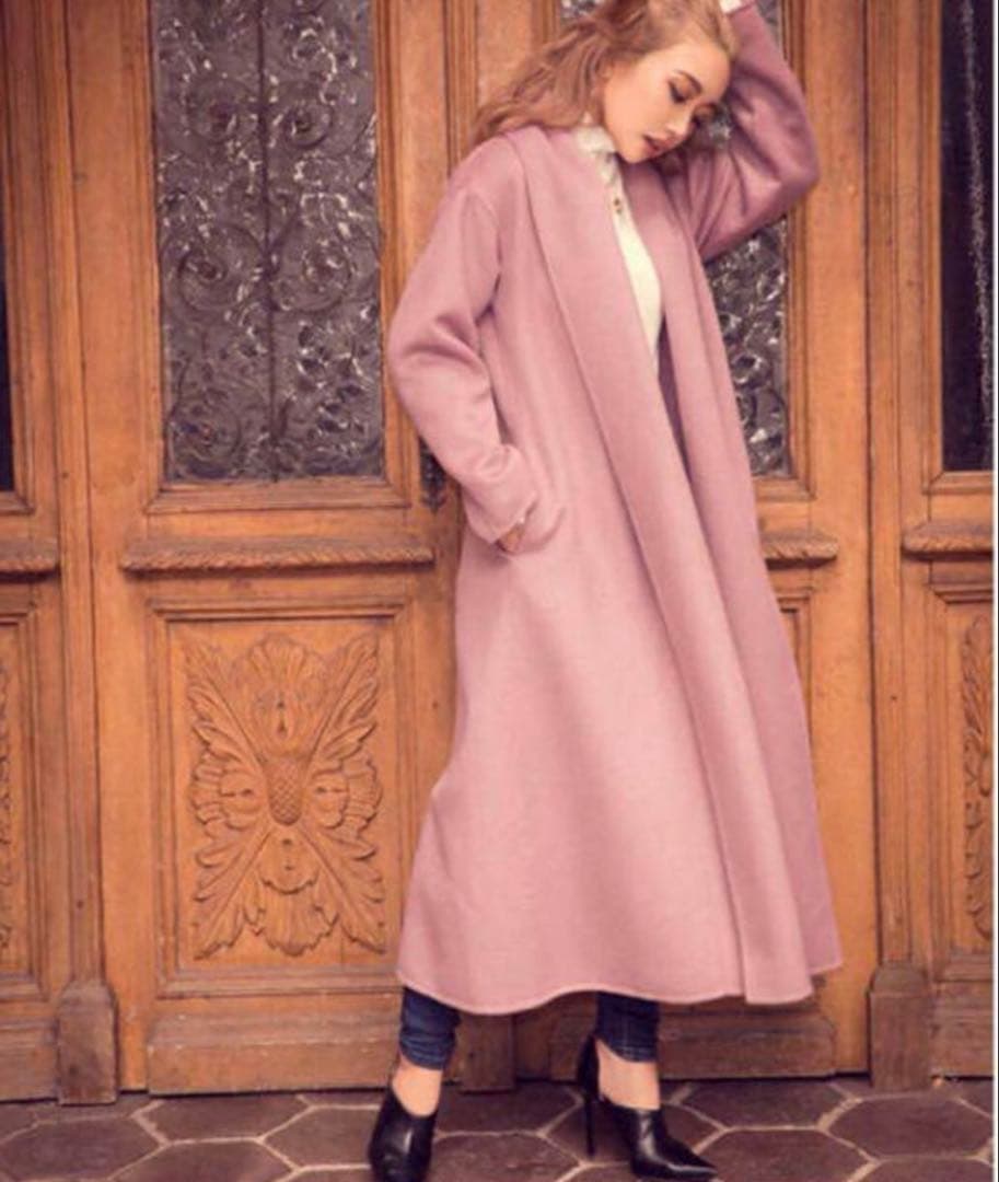 美品　eimy istoire エイミーイストワール　ダブルフェイスガウンコート