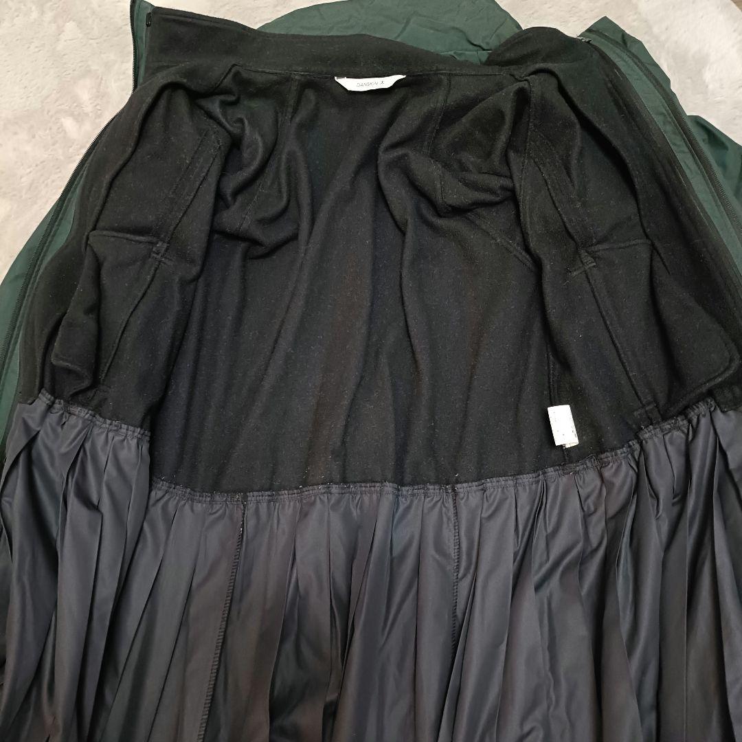 ダンスキン ロングコート 3way ナイロン ダークグリーン M 撥水