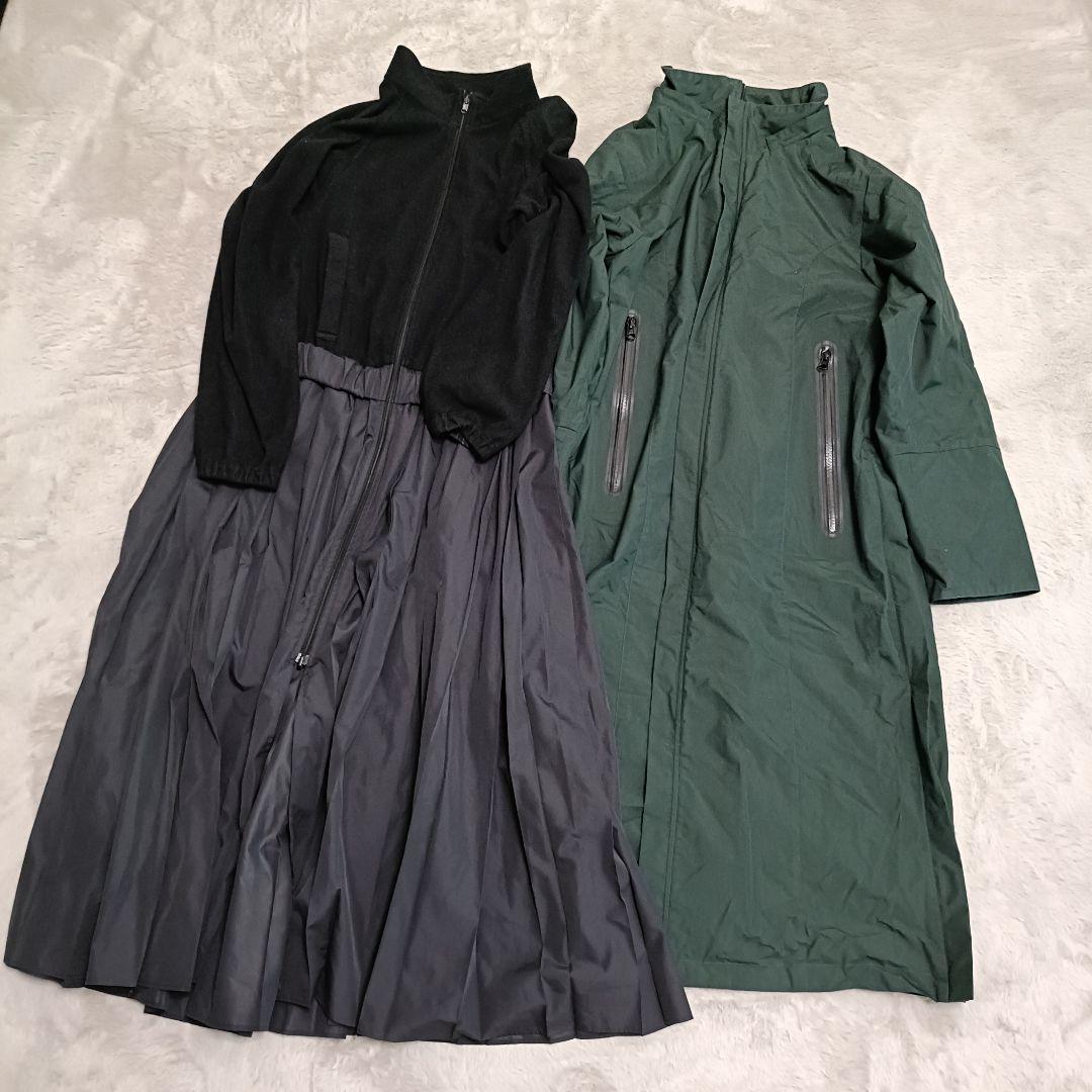 ダンスキン ロングコート 3way ナイロン ダークグリーン M 撥水