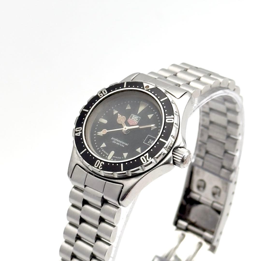 タグホイヤー　プロフェッショナル　973.008 ブラック文字盤　シルバー