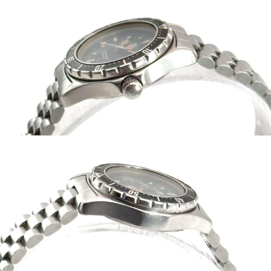 タグホイヤー　プロフェッショナル　973.008 ブラック文字盤　シルバー