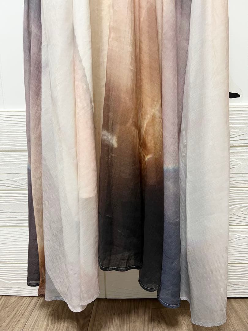 tageechita アートグラデーションプリント フレアキャミワンピース L