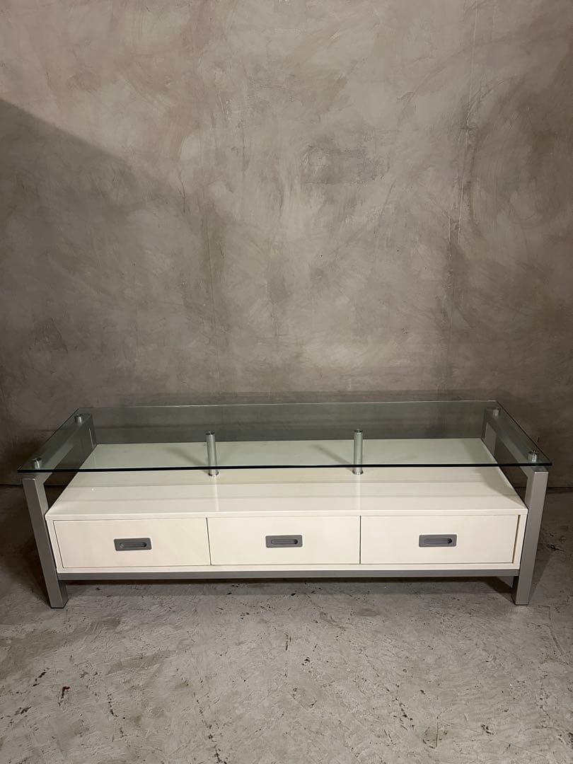 【東京都内23区配送無料】定価8万円　ニトリ　ガラス　ローボード　テレビ台　棚