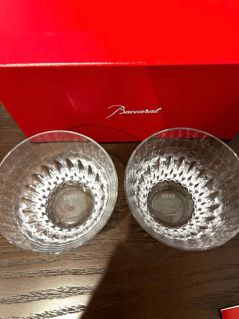 バカラBaccarat クリスタルグラス 2個セット 2019刻印　未使用