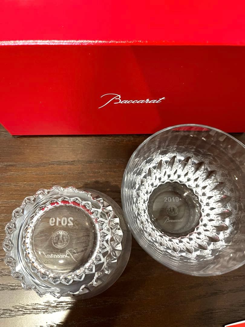 バカラBaccarat クリスタルグラス 2個セット 2019刻印　未使用