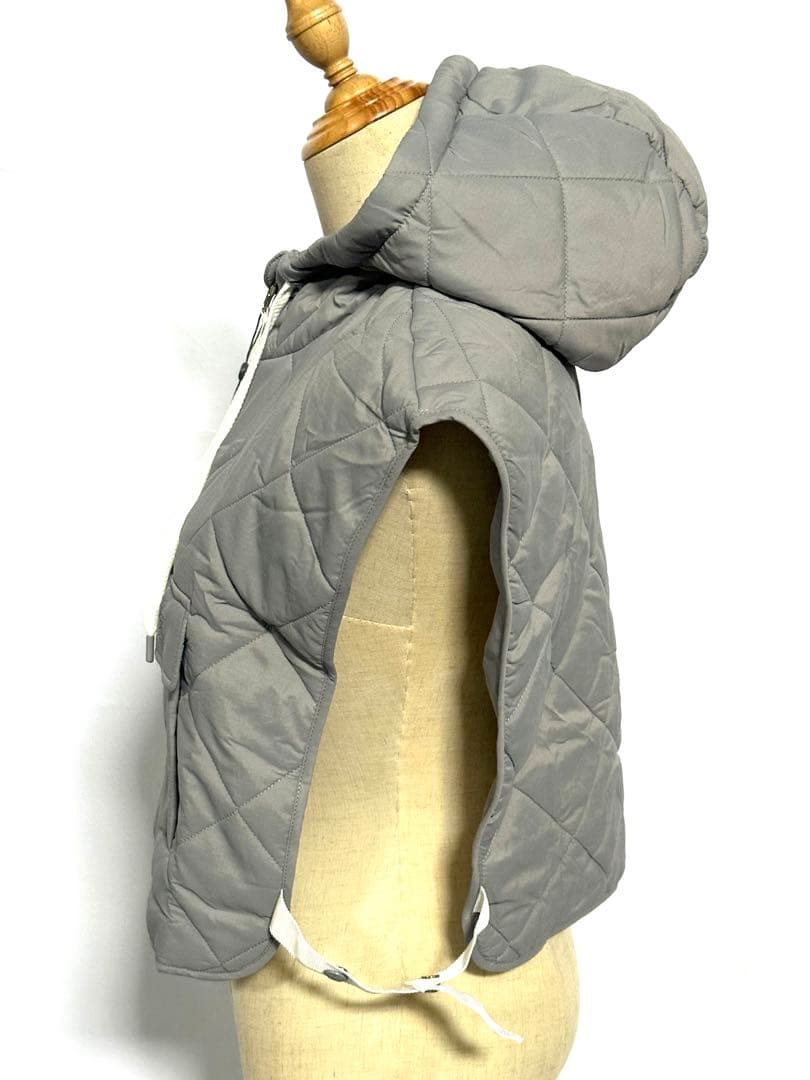 セール❣️新作G/FOREジーフォアレディーキルティングベストsizeSグレー