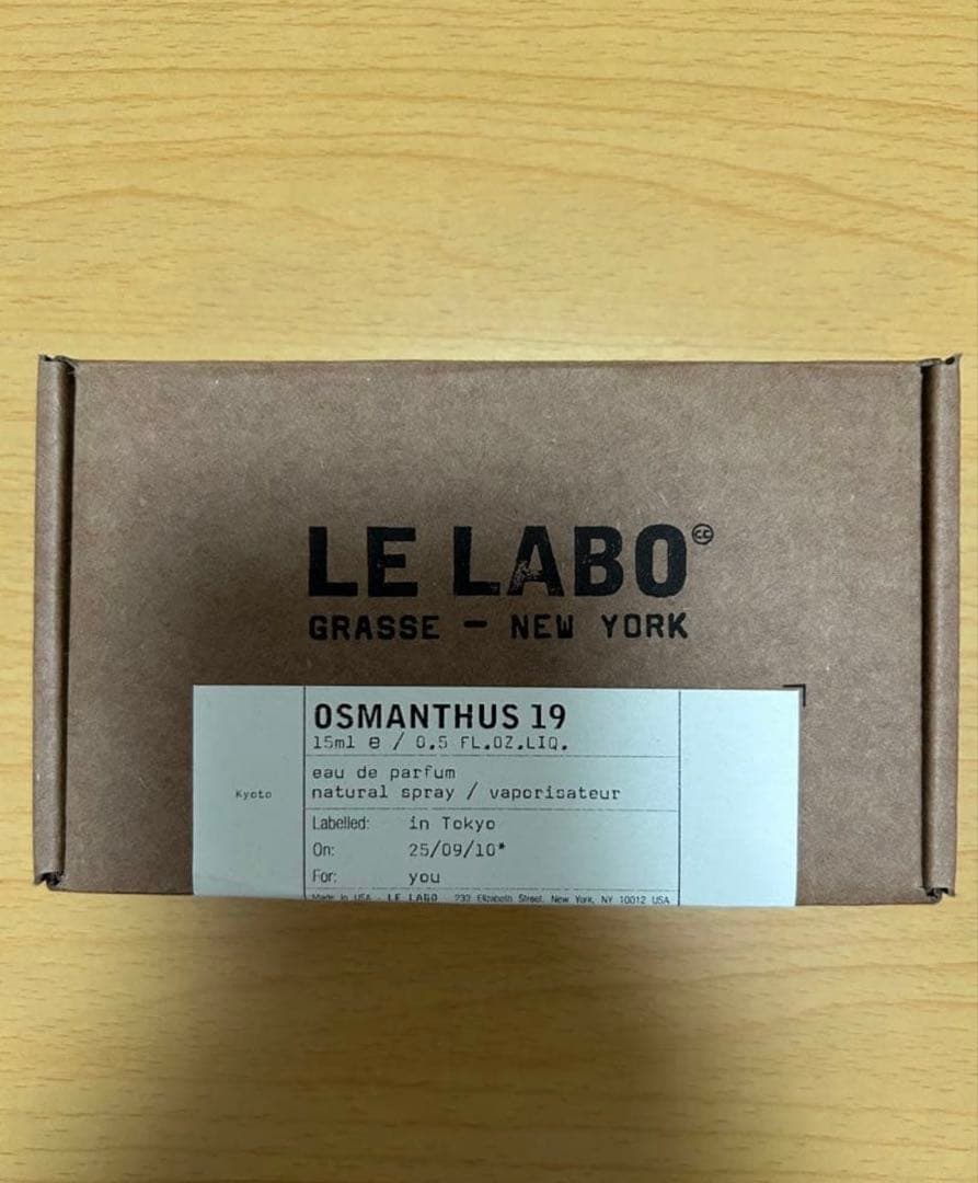 LE LABO OSMANTHUS 19 ルラボ　オスマンサス19