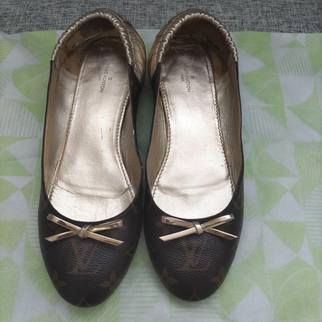 【TSN】ルイヴィトン モノグラム バレエシューズ 38 1/2