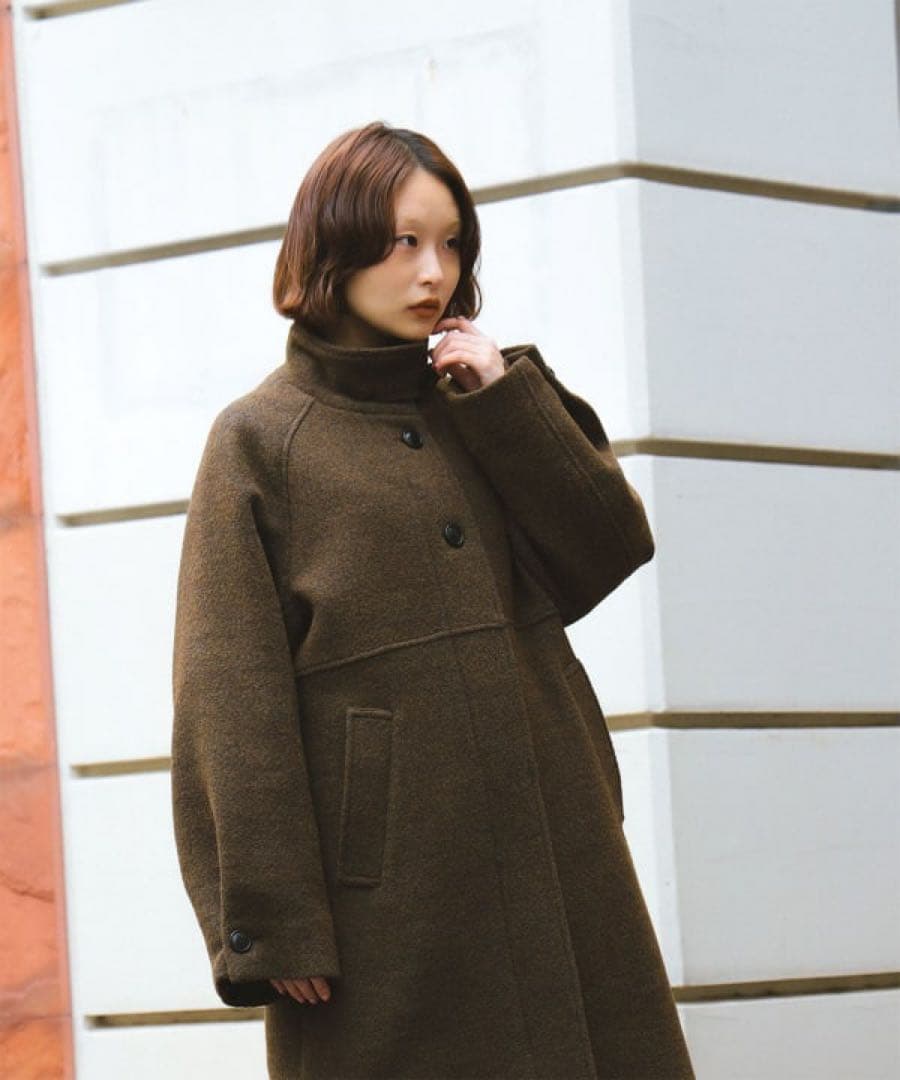 Ray BEAMS ＊ スタンドカラー シングル コート