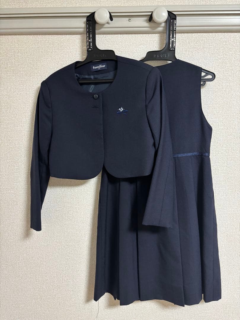 ファミリア アンサンブル　受験用スーツセット ネイビー