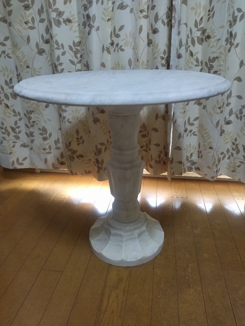 【取引成立済ローズ⑥】大理石円形テーブルセット（テーブル台）