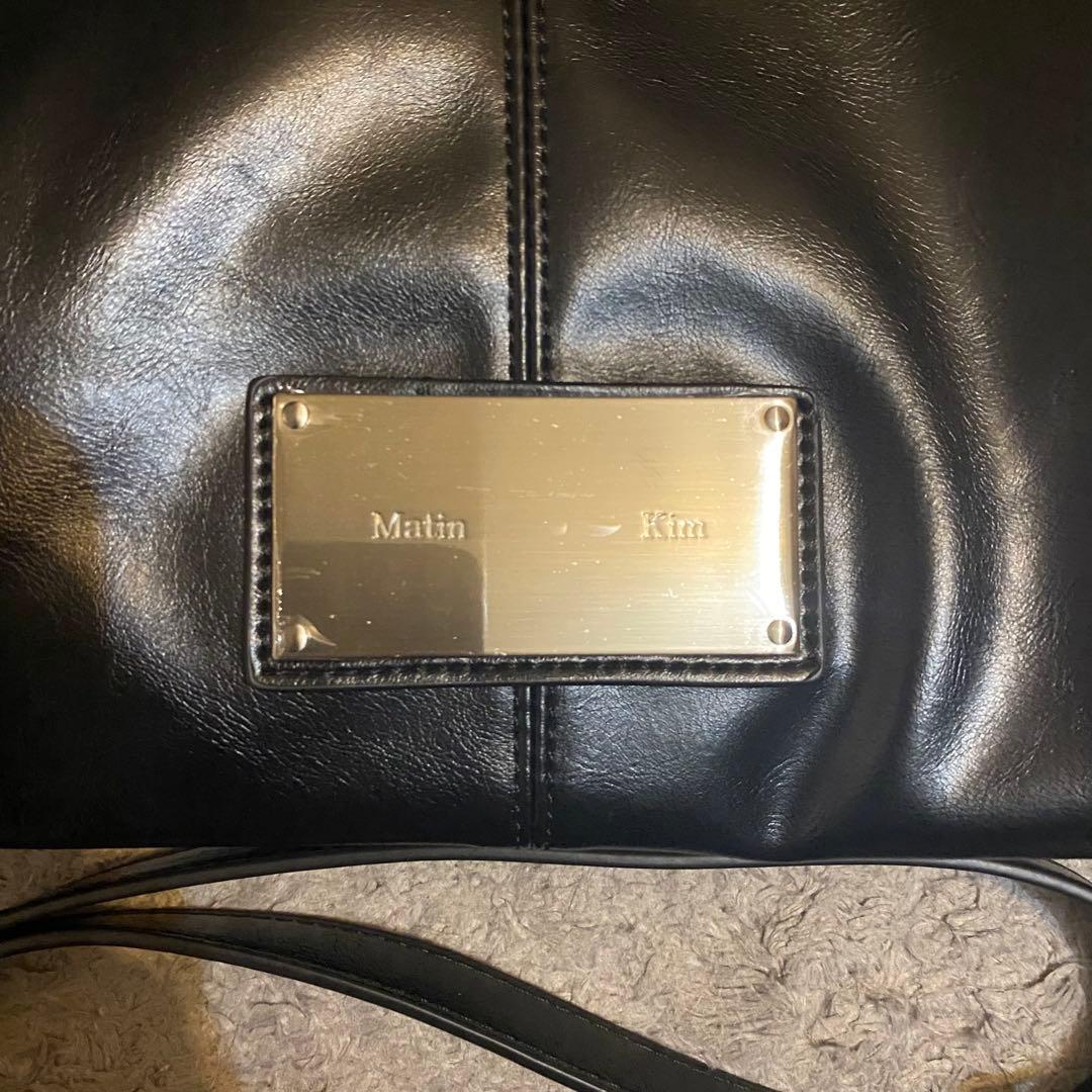 【美品】Matin Kim ブラックレザーショルダーバッグ 最終値下げ価格‼️