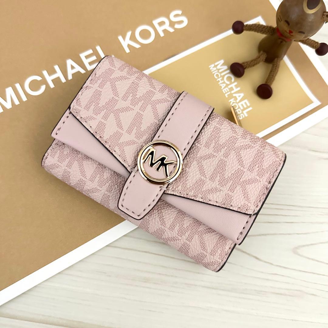 新品 MICHAEL KORS 折り財布 キーケース ピンク 三つ折り財布