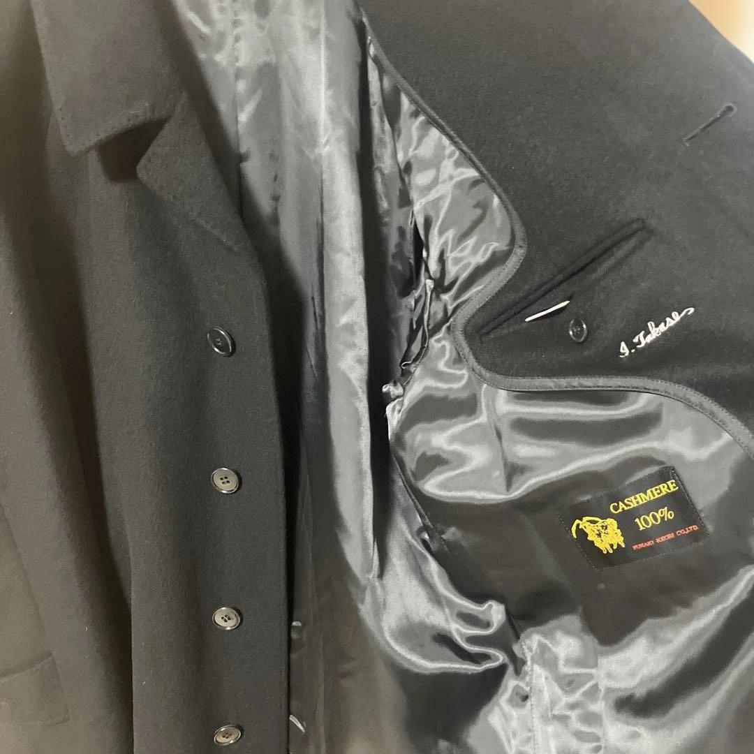 【最高級】深喜毛織 カシミヤ100% ロングコート L 黒 日本製