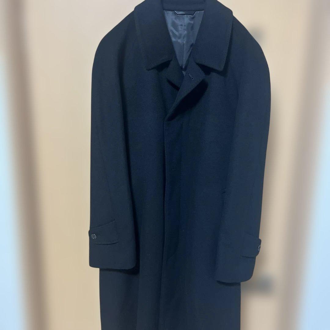 【最高級】深喜毛織 カシミヤ100% ロングコート L 黒 日本製