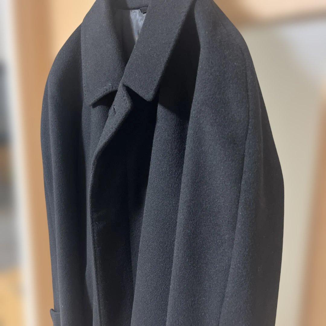 【最高級】深喜毛織 カシミヤ100% ロングコート L 黒 日本製