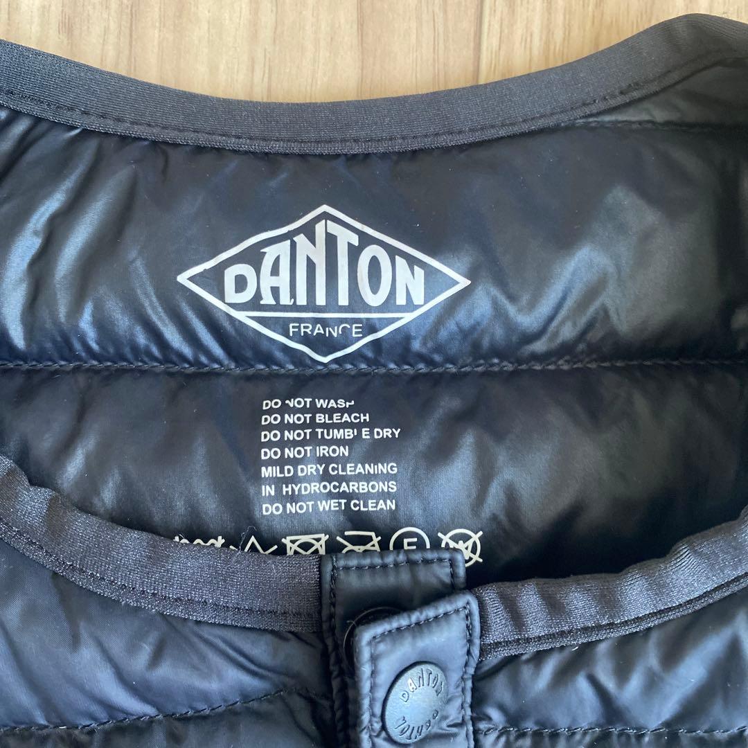 【最終お値引き】DANTON フェザーインナーダウンベスト 34 ブラック