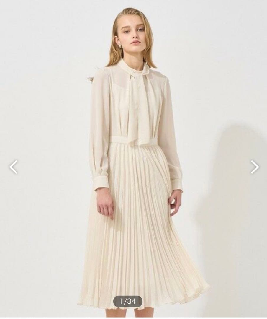 たぬきそば ANAYI シアードビープリーツワンピース