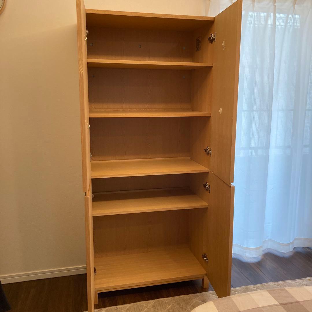 無印良品　ナチュラル木製収納キャビネット 4棚付き