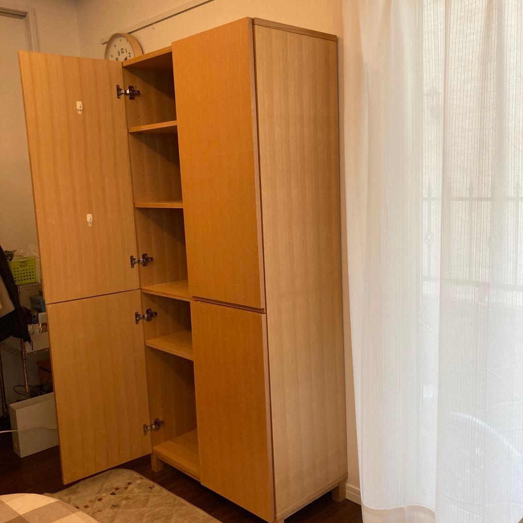 無印良品　ナチュラル木製収納キャビネット 4棚付き