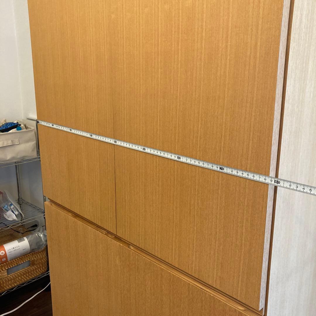 無印良品　ナチュラル木製収納キャビネット 4棚付き