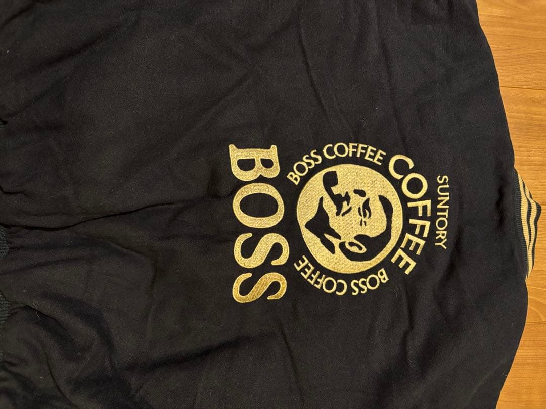 非売品 サントリー BOSS スタジャン レザー 刺繍ロゴ