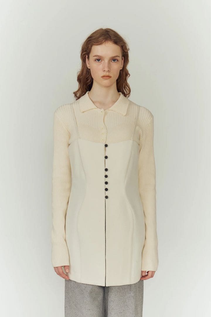 トップス Eaphi CLASSIC WAVE WOOL BUSTIER