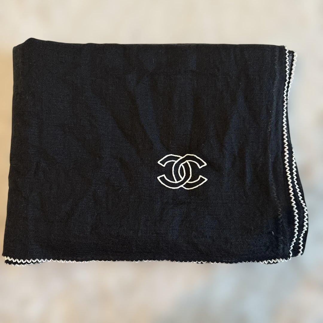 CHANEL カシミヤ マフラー 黒