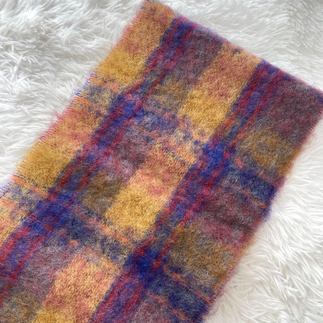 ヴィヴィアンウエストウッドマン タータンチェック柄モヘアマフラー