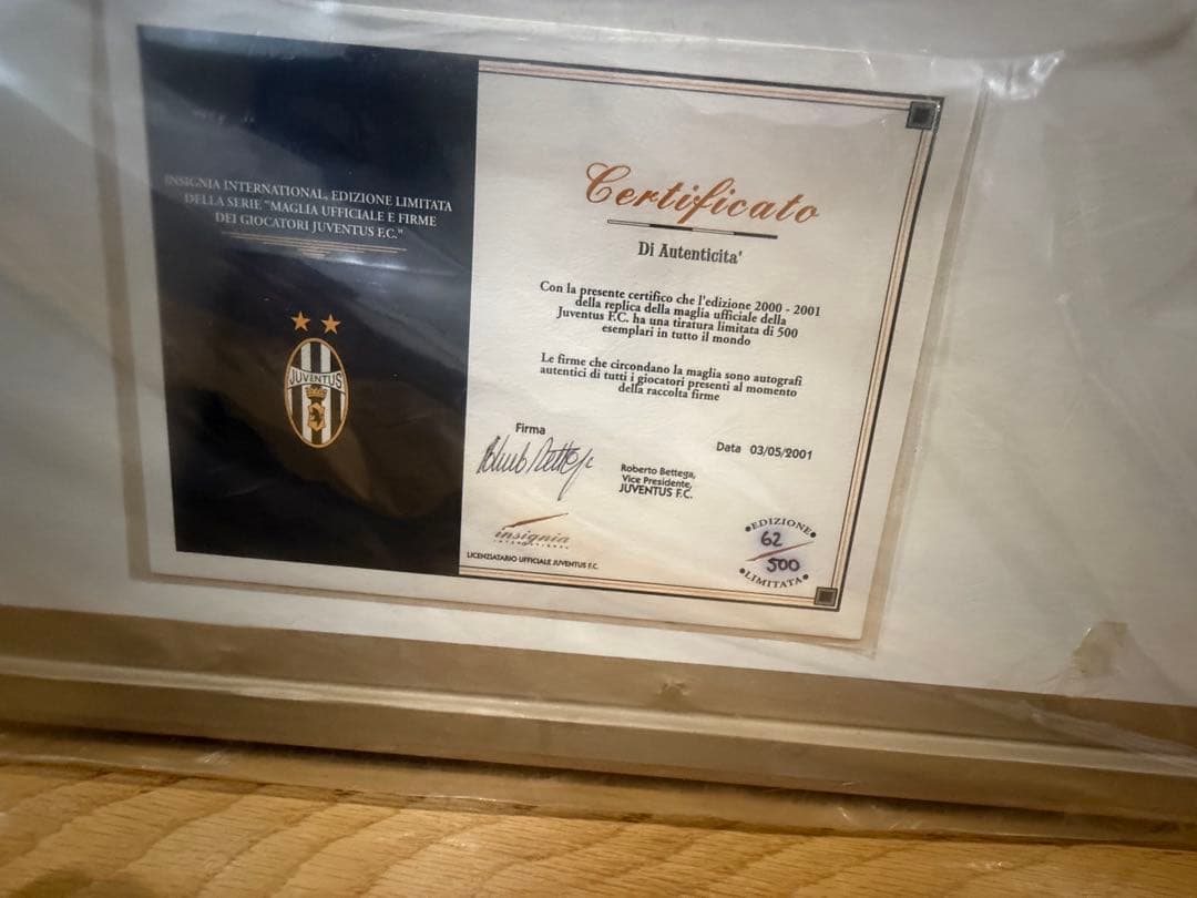激レア ユベントス サイン ユニホーム ジダン デルピエロ サインユニホーム
