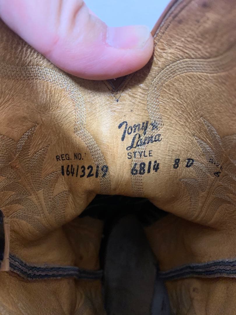 【希少】tony lama トニーラマ 　リザードレザー　ウエスタンブーツ　8D