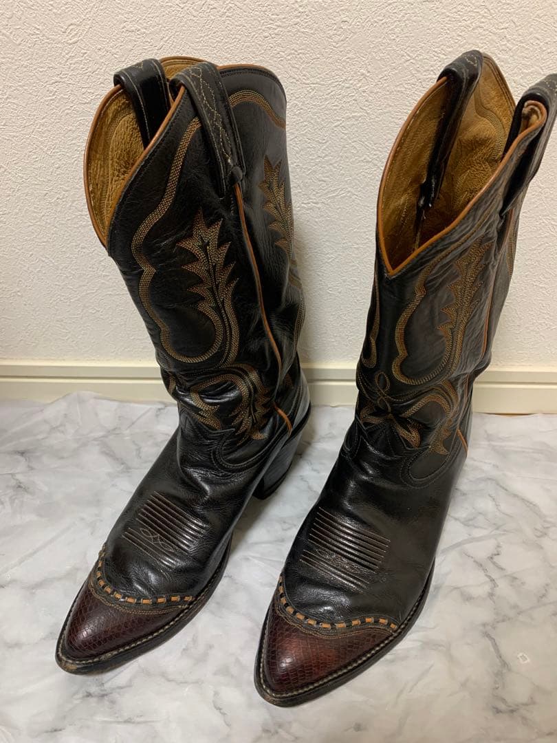 【希少】tony lama トニーラマ 　リザードレザー　ウエスタンブーツ　8D