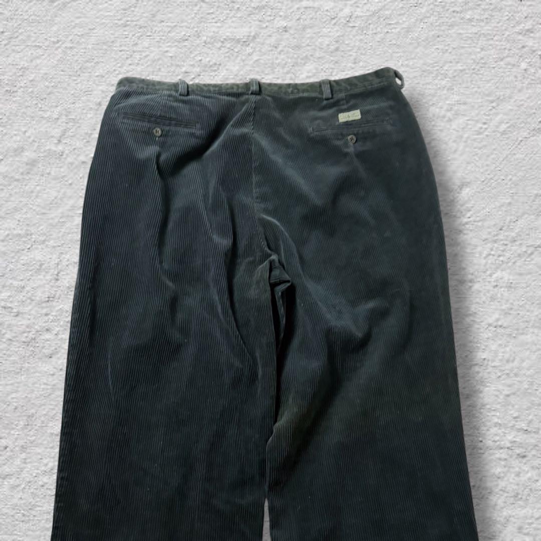 ラルフローレンコーデュロイパンツ2タックUSA製80s古着vintageネイビー
