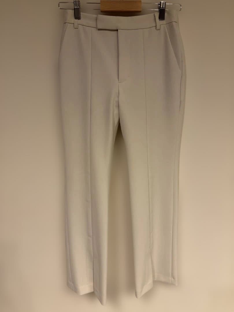 美品　ウィムガゼット　フロントスリットパンツ　アイボリー　36