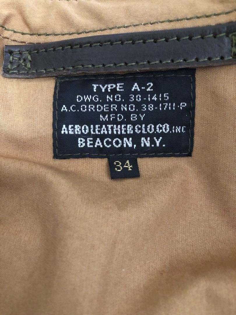 AEROLEATHER A-2 34 エアロレザー ホースハイド