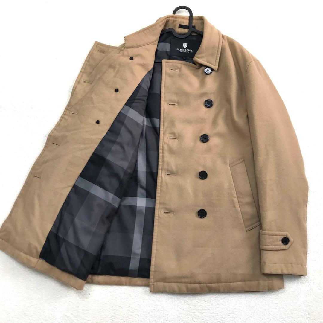 バーバリー ブラックレーベル ピーコート ジャケット ベージュ L