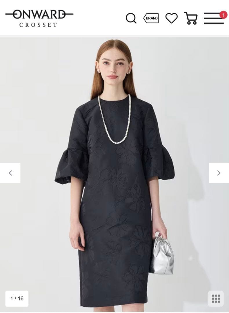 23区【APPLAUDIR】マニフィークフラワージャカード ドレス　大きいサイズ