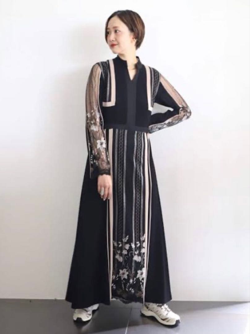 MURRALミューラルFramed flower long dressワンピース