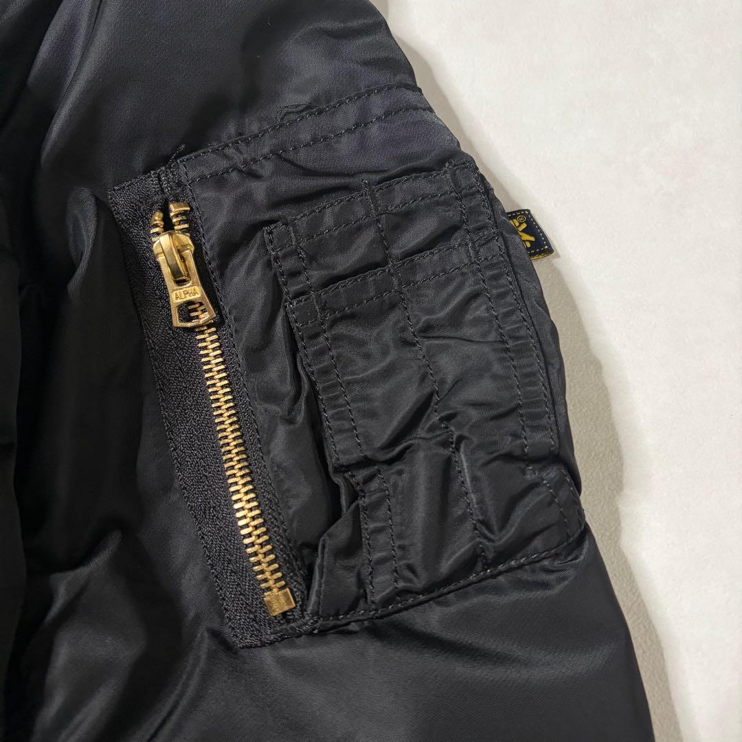 【激レア】アルファインダストリーズ MA-1 Coalitionロゴ刺繍 黒 M