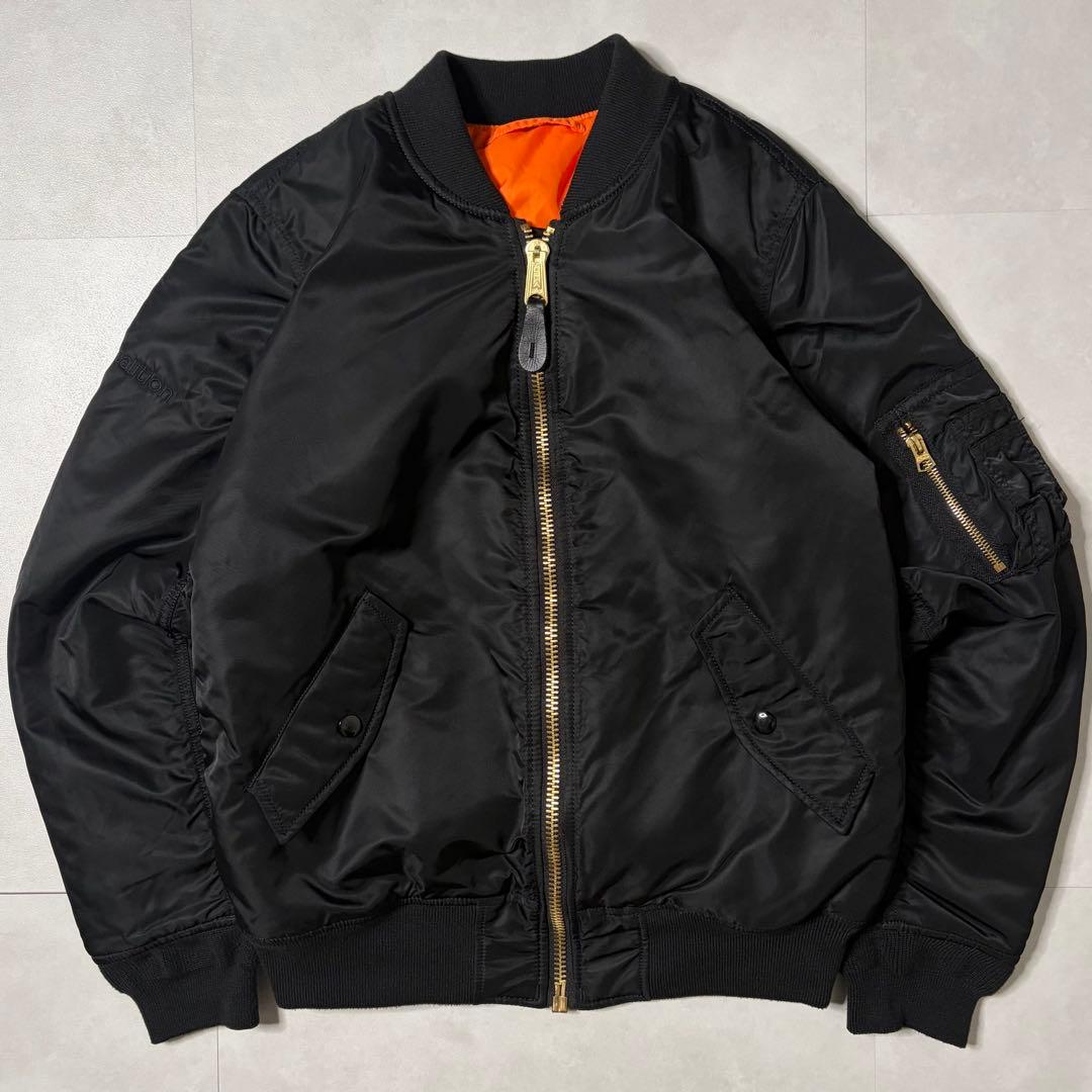 【激レア】アルファインダストリーズ MA-1 Coalitionロゴ刺繍 黒 M