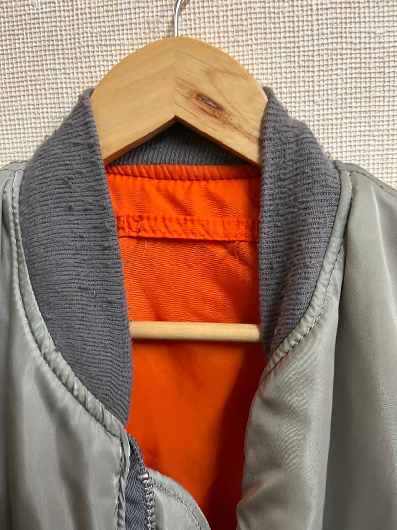 希少 80's 90's alpha made in USA MA-1 シルバー