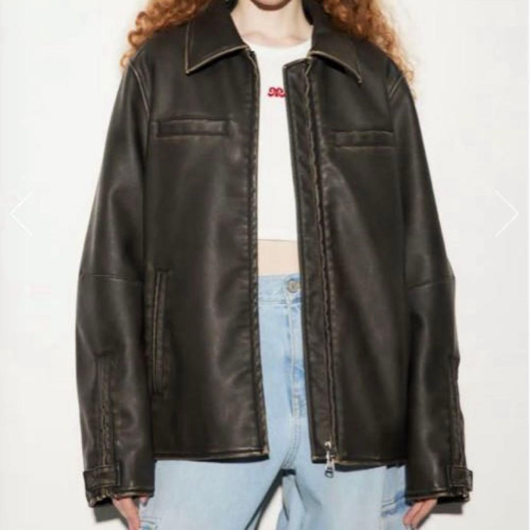 MICHIXSLY レザージャケット　黒　美品　SLY