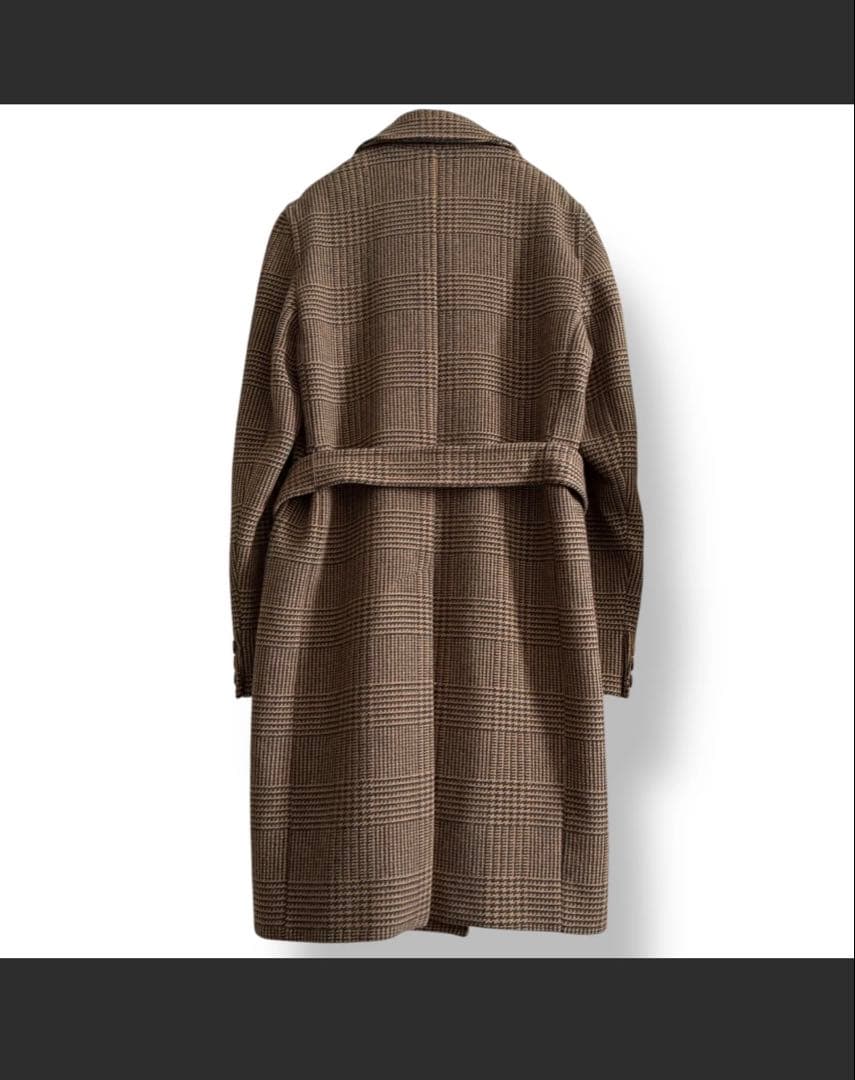 MaxMara グレンチェック柄ダブルブレストコート ウール 40サイズ