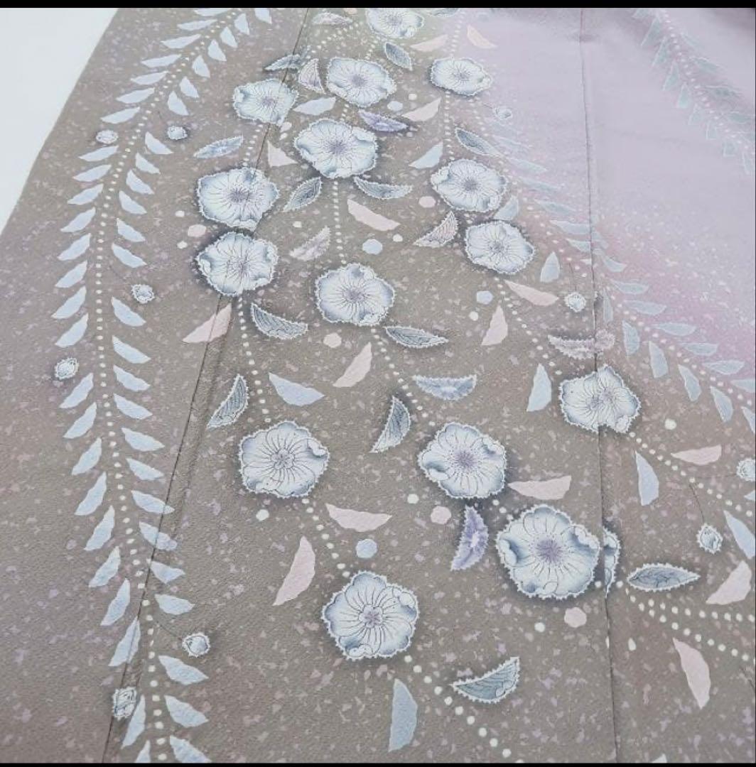 美品　着物　辻ヶ花　正絹　訪問　袷　広襟