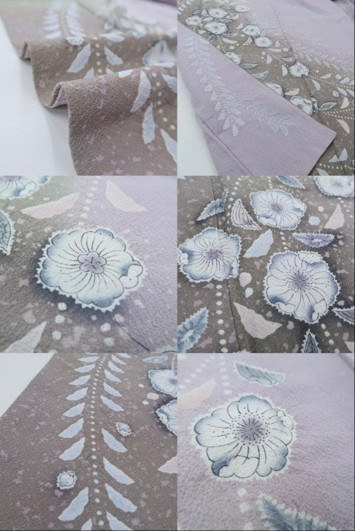 美品　着物　辻ヶ花　正絹　訪問　袷　広襟